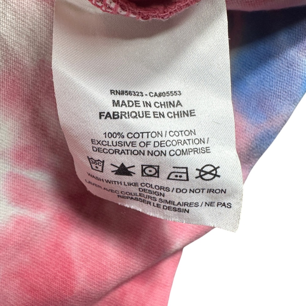 Nike Sportswear Tie Dye T-Shirt Mens XXL Red Blue Loose Fit Logo Tee - Picture 4 of 8